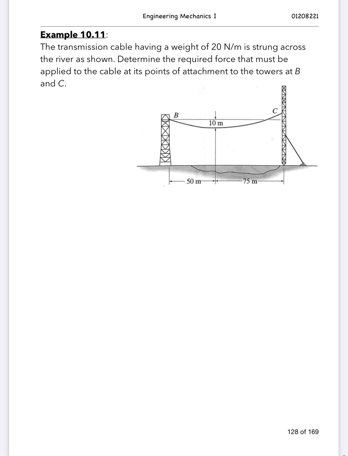 Engineering Mechanics I 0 1 2 0 8 2 2 1 Example 1