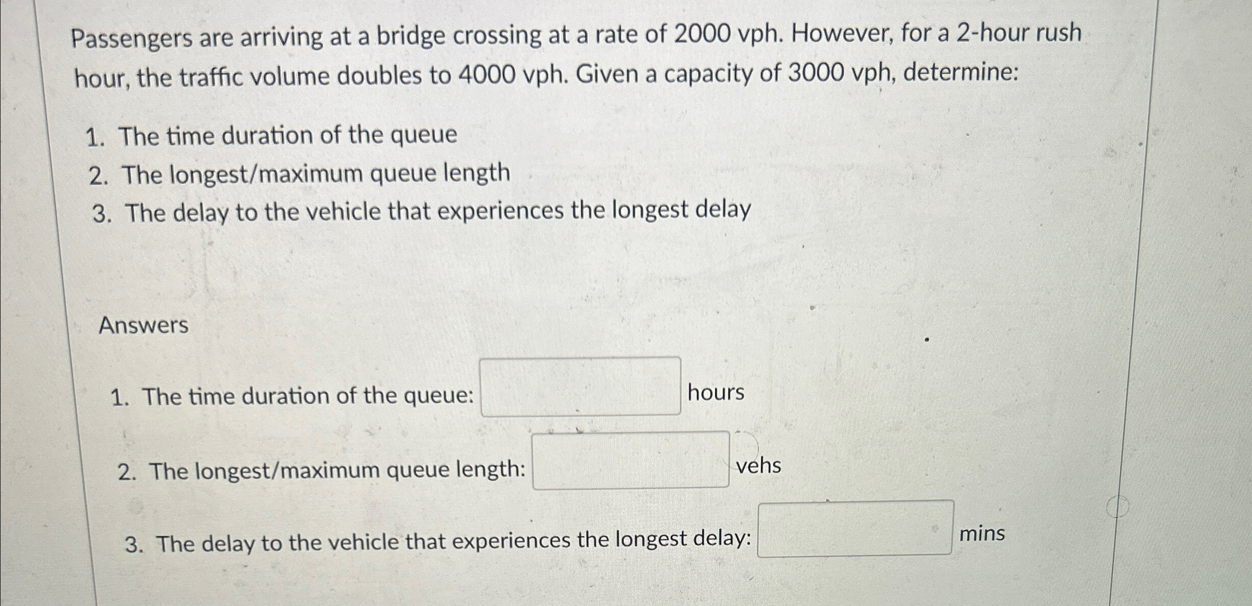 Passengers are arriving at a bridge crossing at a