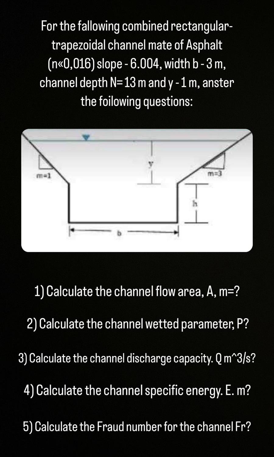 For the fallowing combined rectangulartrapezoidal
