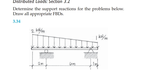 Distributed Loads: Section 3 . 2 Determine the