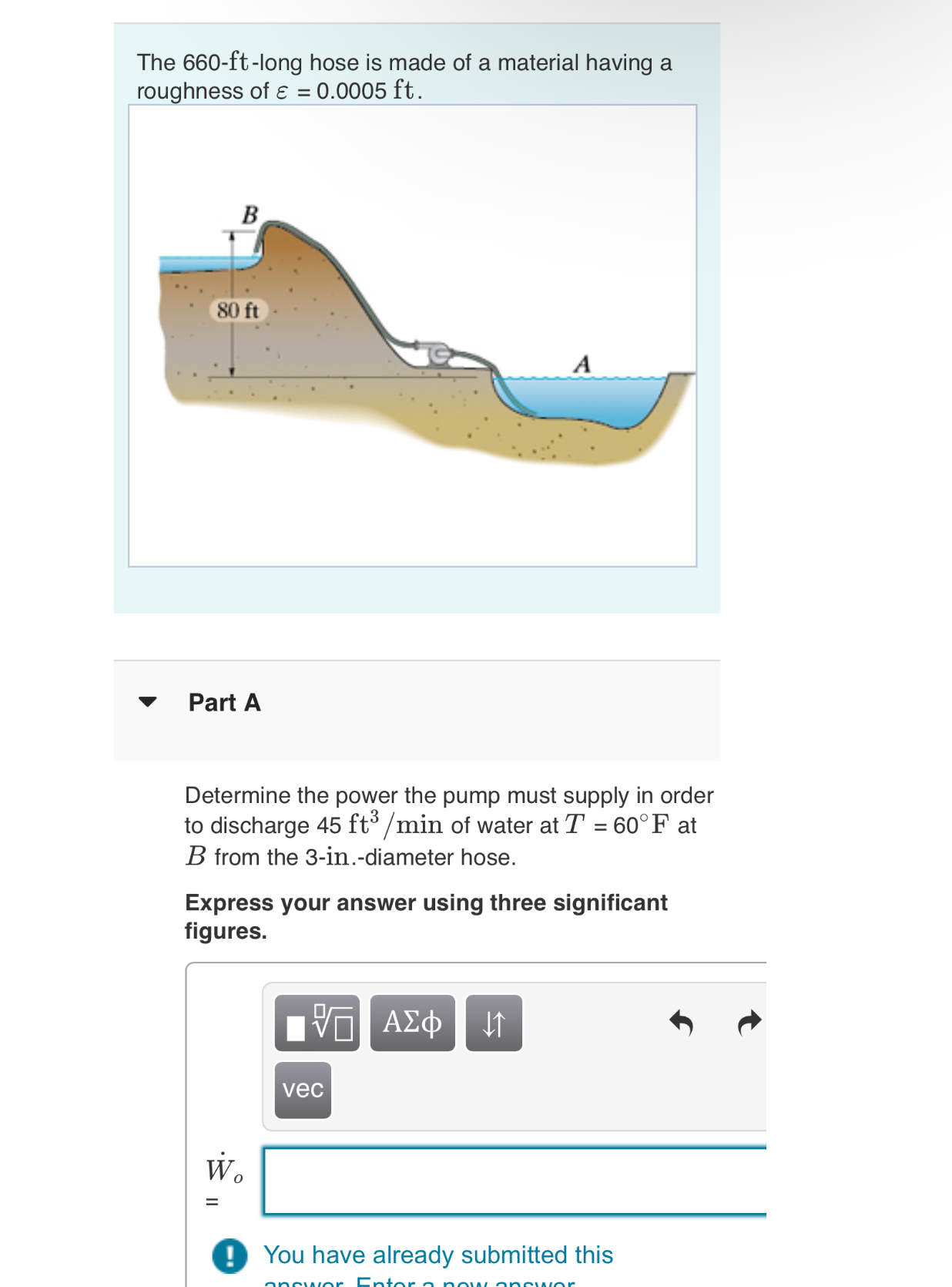 The 6 6 0 - f t - long hose is made of a material