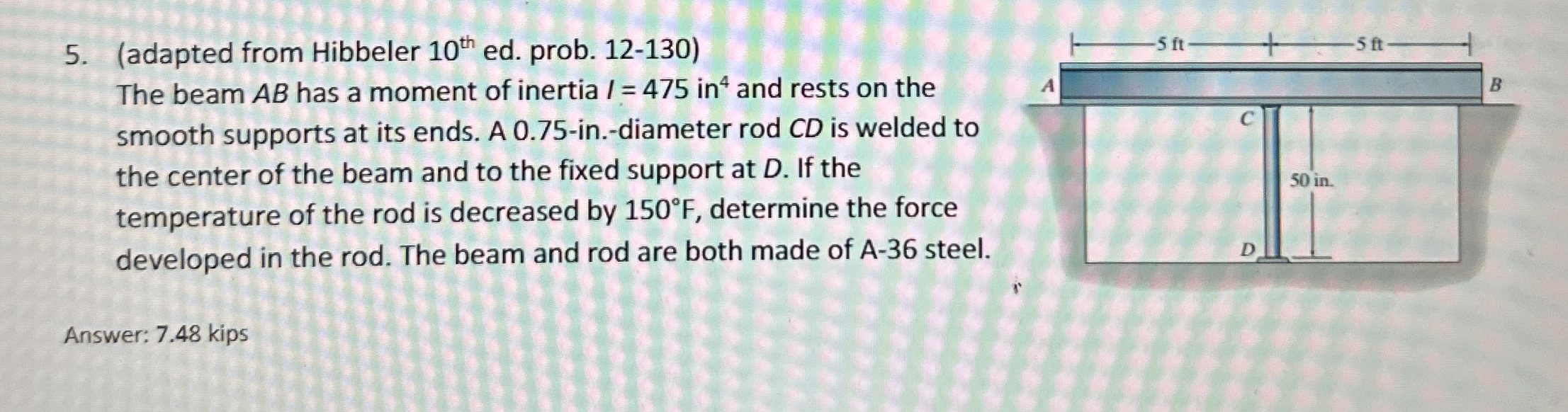 ( adapted from Hibbeler 1 0 t h ed . prob. 1 2 -