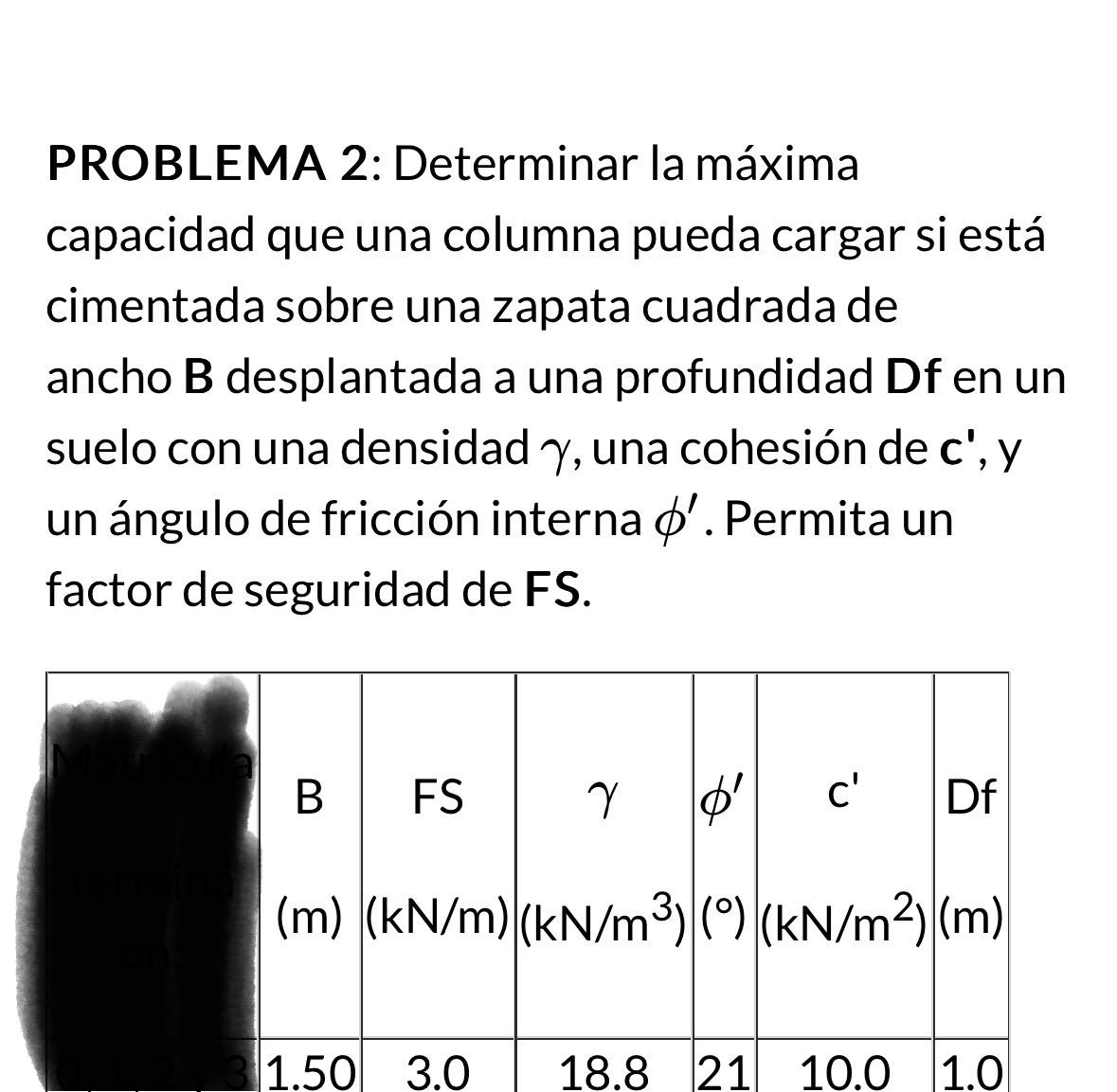 PROBLEMA 2 : Determinar la m xima capacidad que