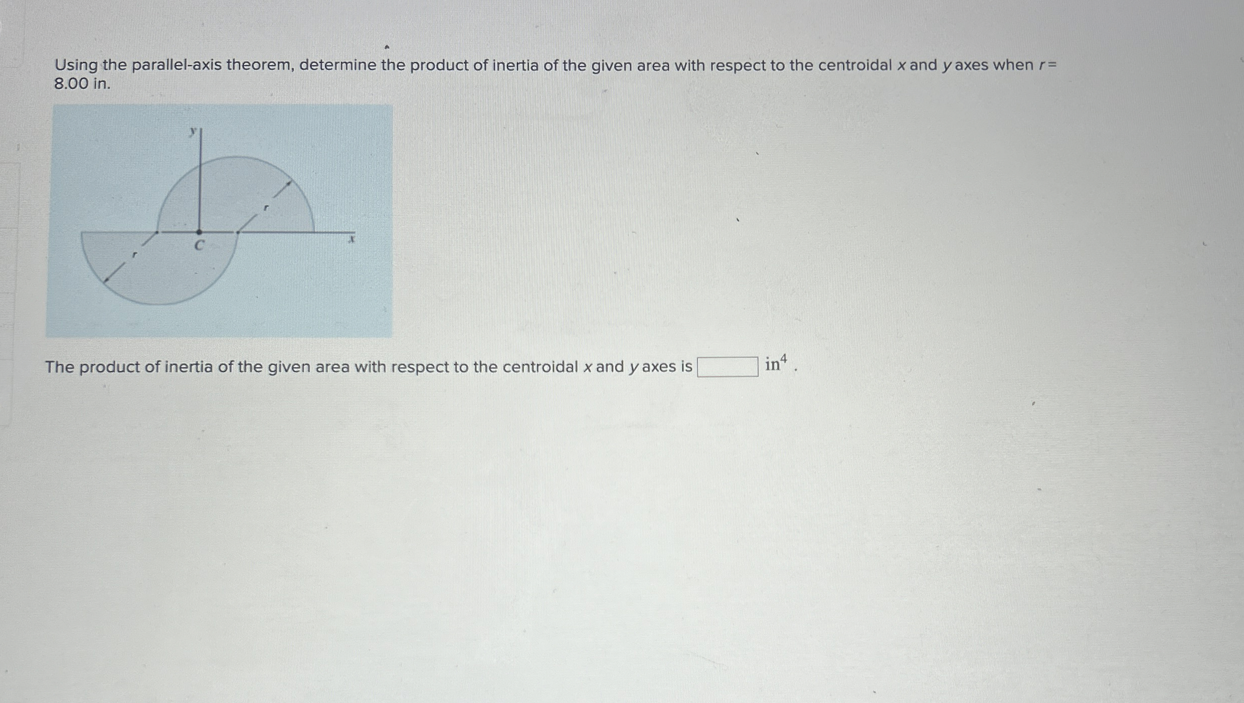 Using the parallel - axis theorem, determine the