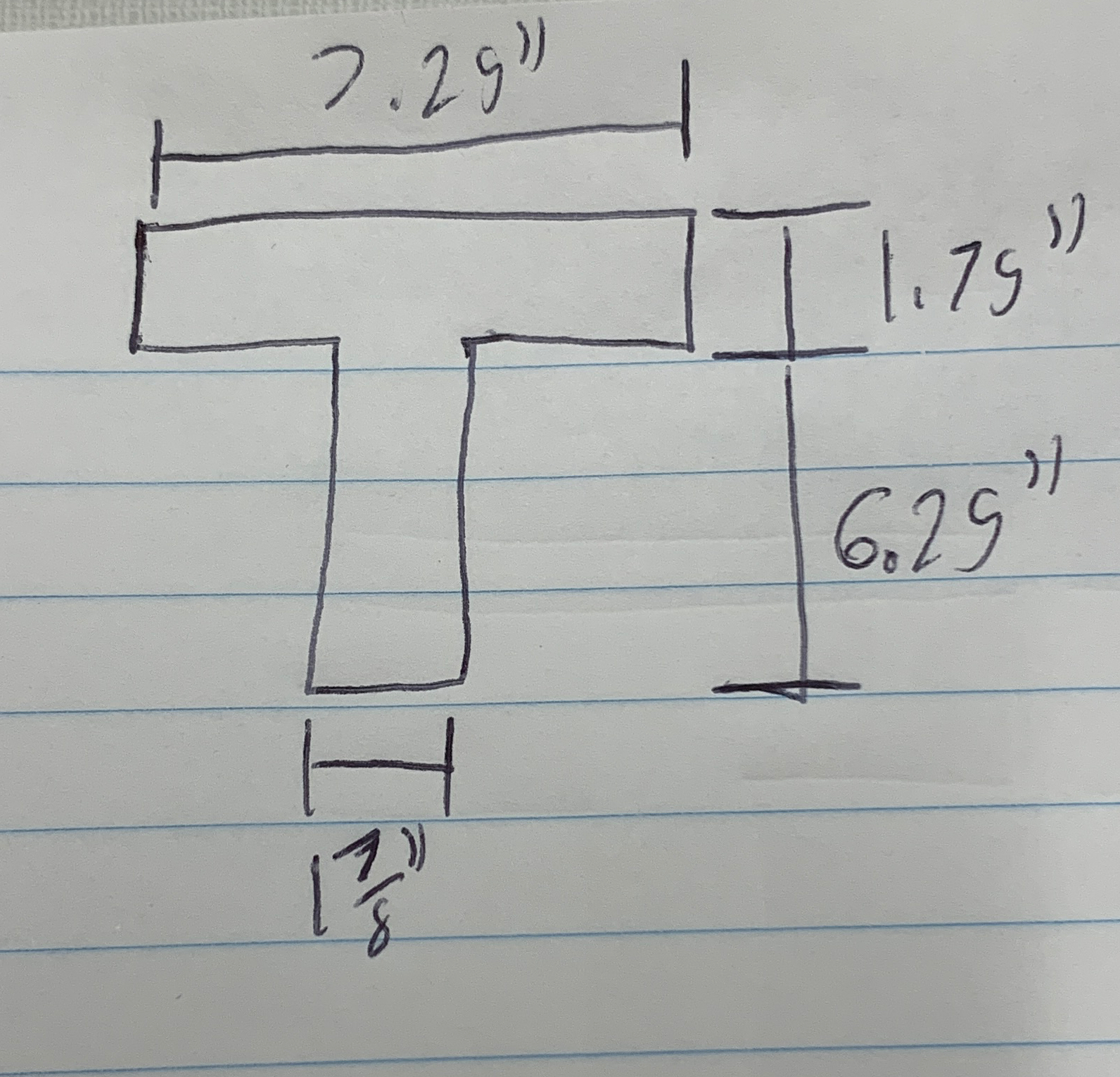 Find the centroid Xbar and the plastic neutral