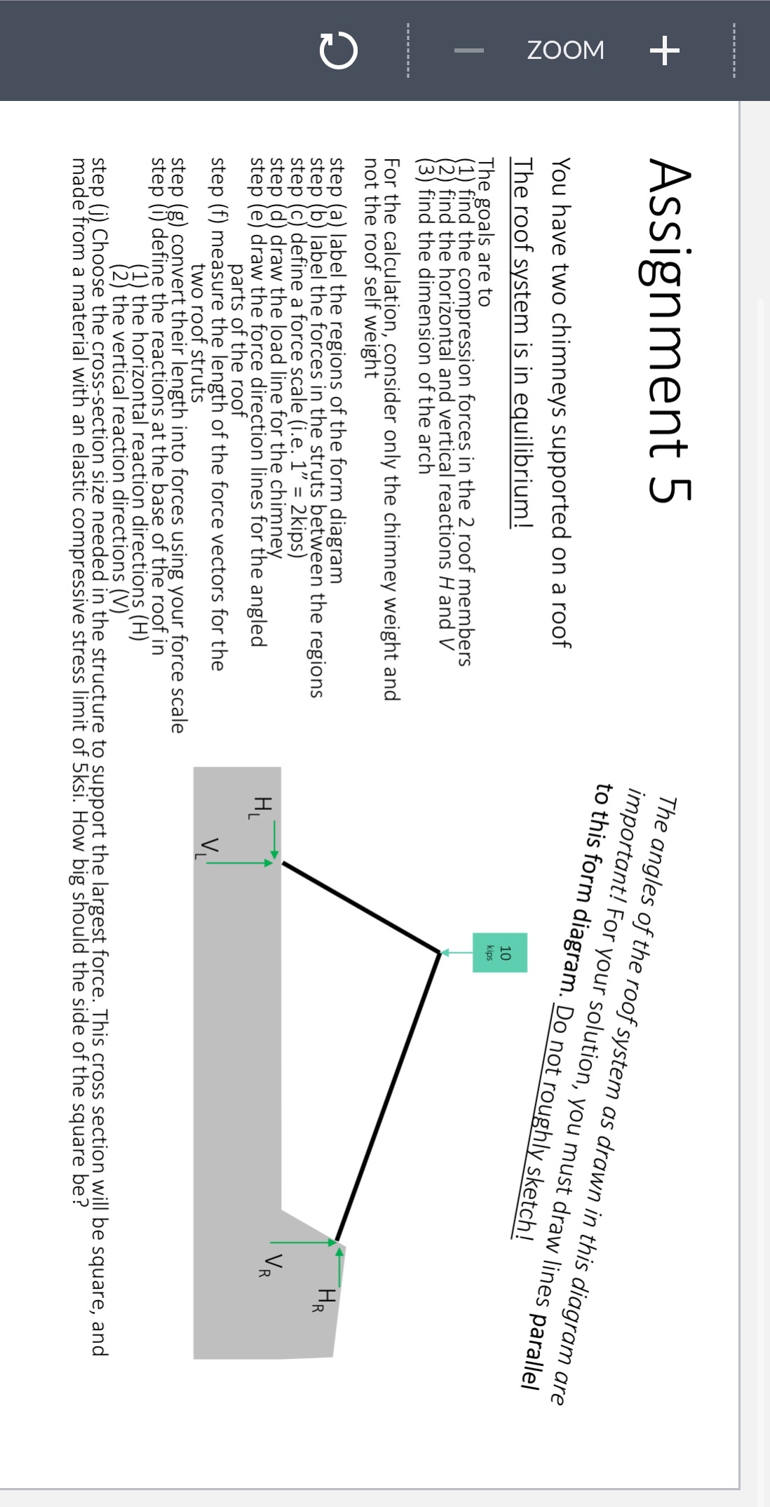 Assignment 5 You have two chimneys supported on a