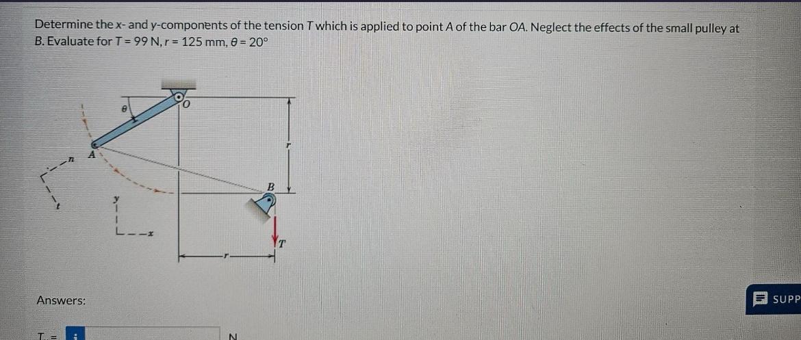 Determine the x - and y - components of the