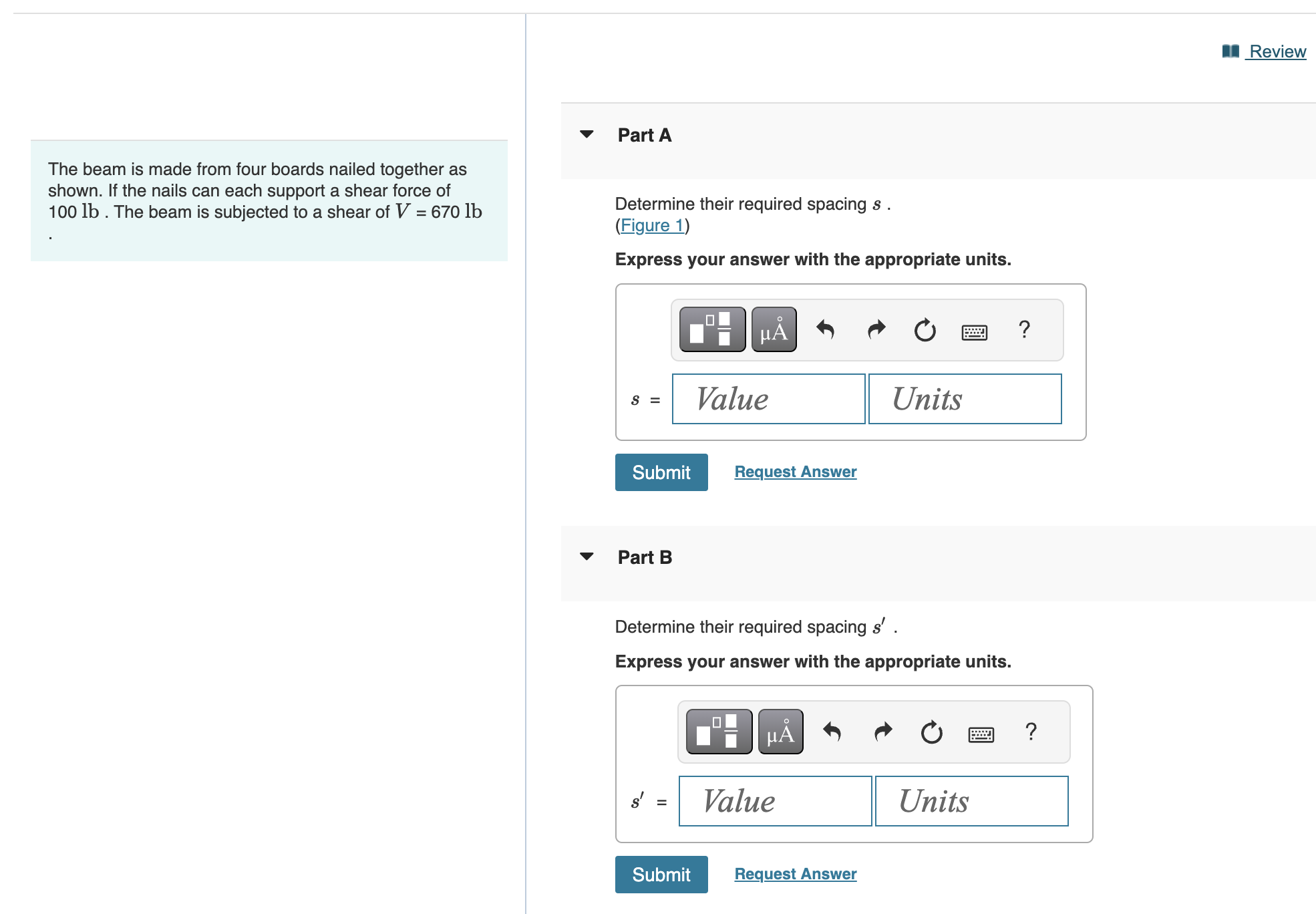 The beam is made from four boards nailed together