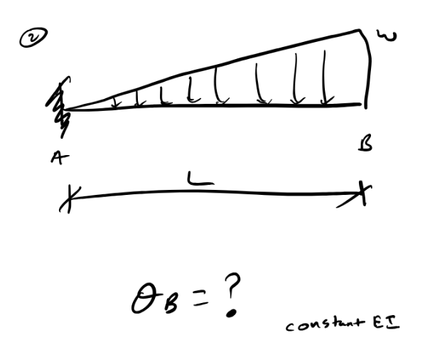 ( 2 ) using area moment method Find B = constant