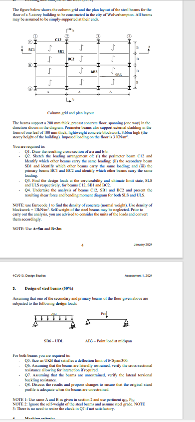 The figure below shows the column grid and the
