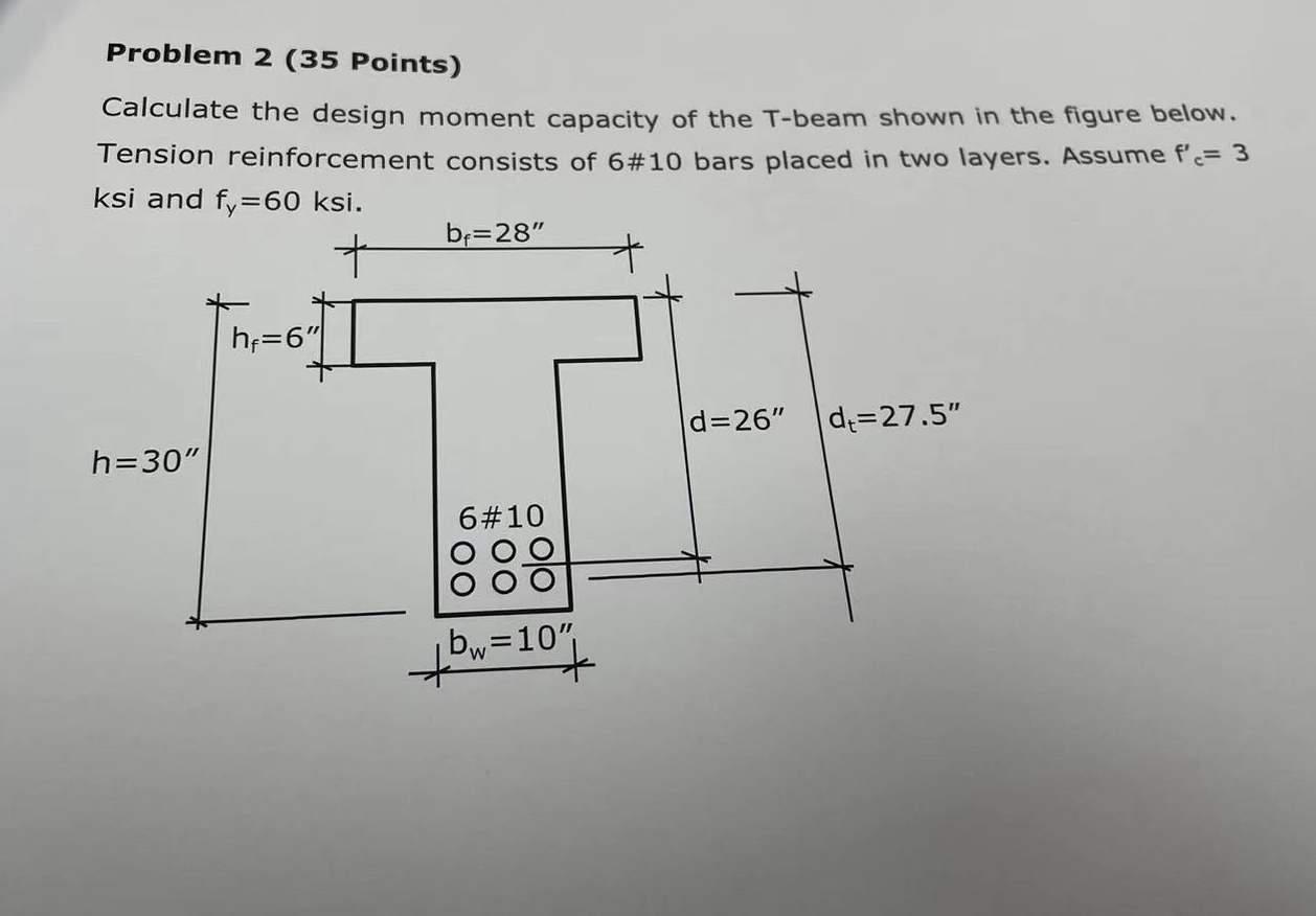 Problem 2 ( 3 5 Points ) Calculate the design