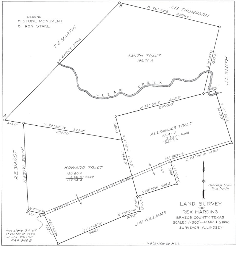 Use AUTOCAD to draw a plat of the survey shown.