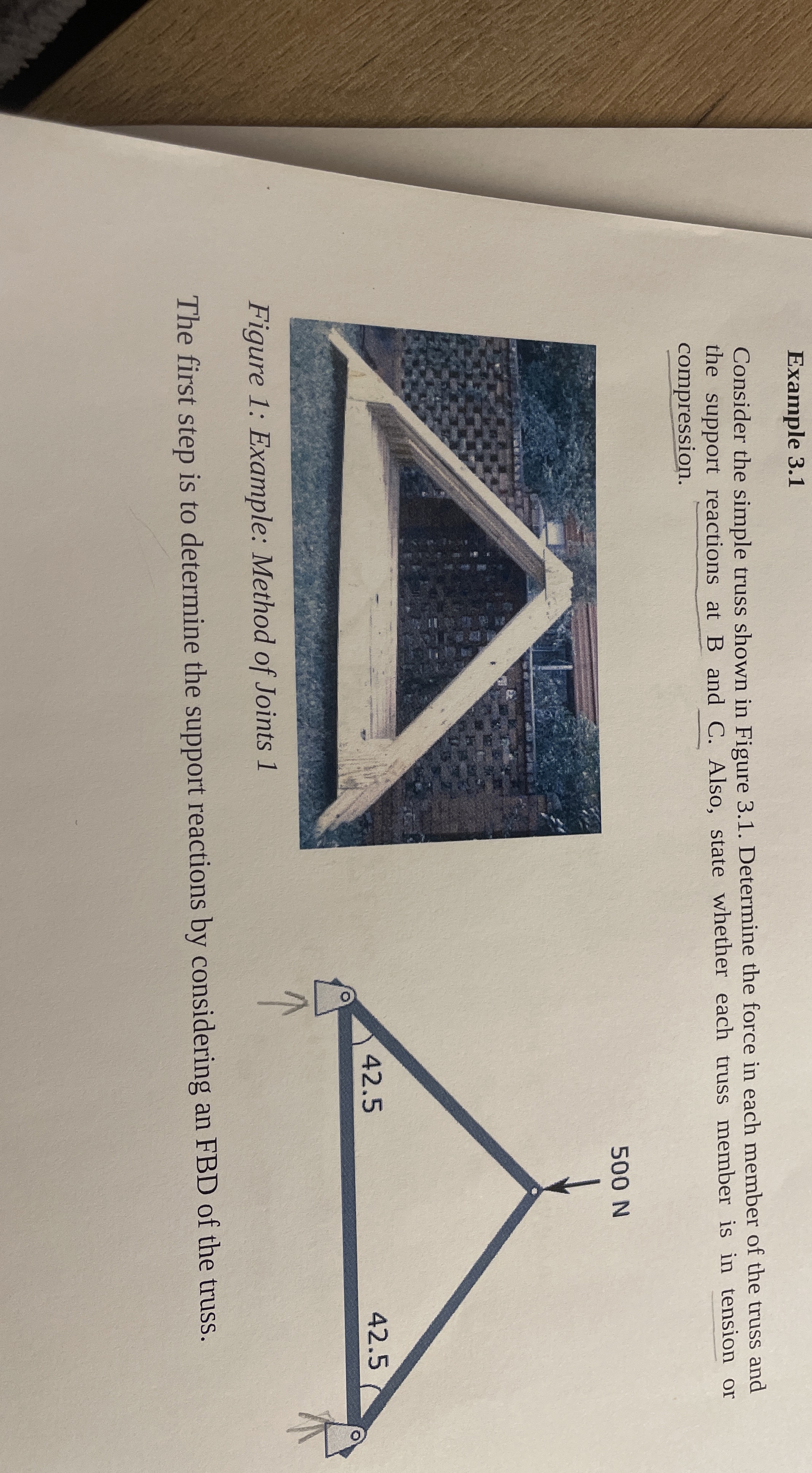 Example 3 . 1 Consider the simple truss shown in