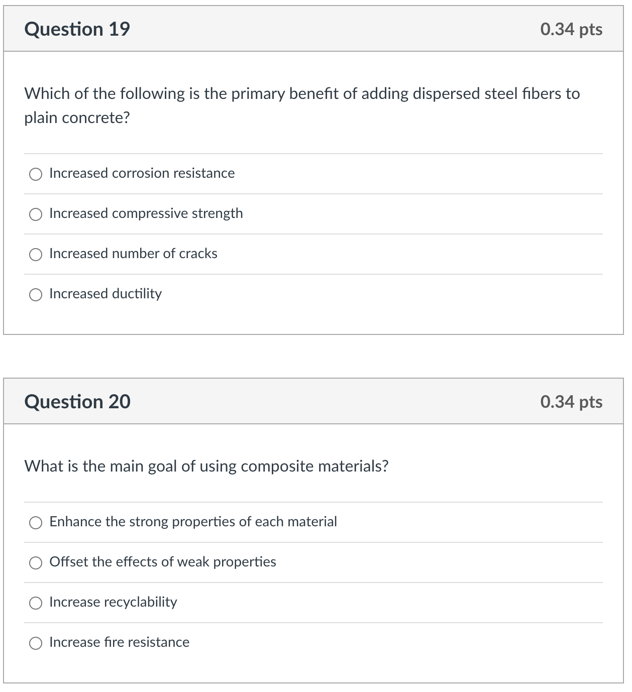 Question 1 9 Which of the following is the