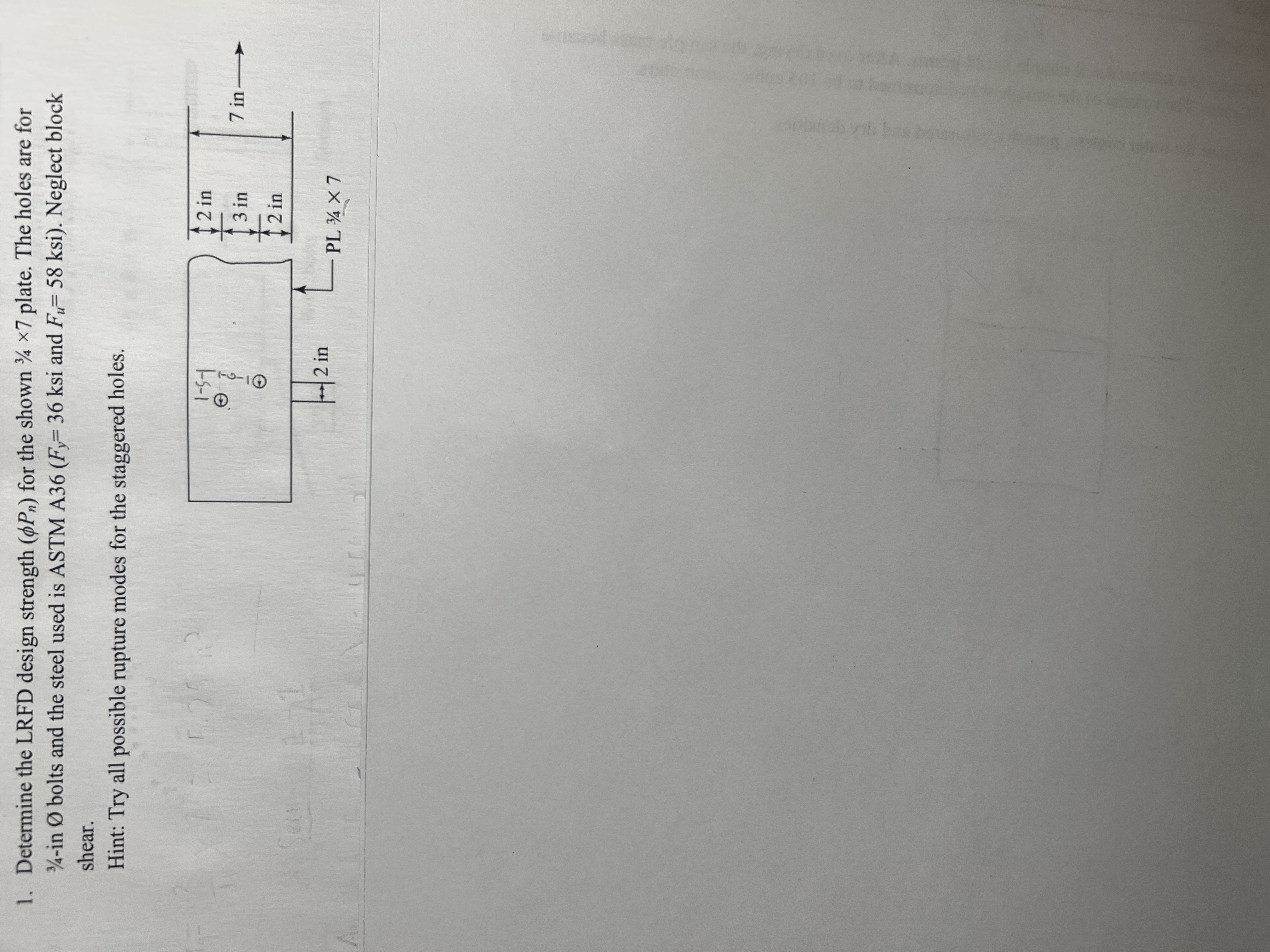 Determine the LRFD design strength ( P n ) for