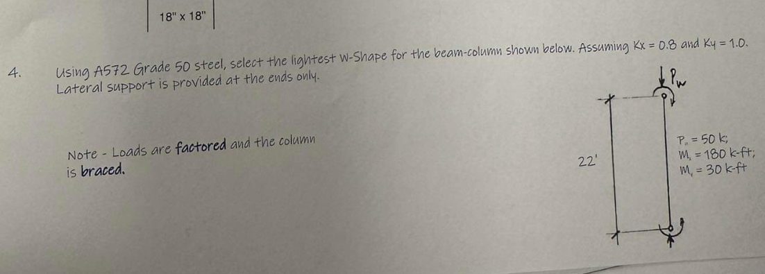 1 8 ' ' 1 8 ' ' Using A 5 7 2 Grade 5 0 steel,