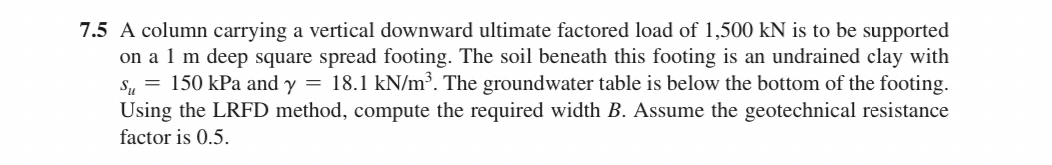 7 . 5 A column carrying a vertical downward