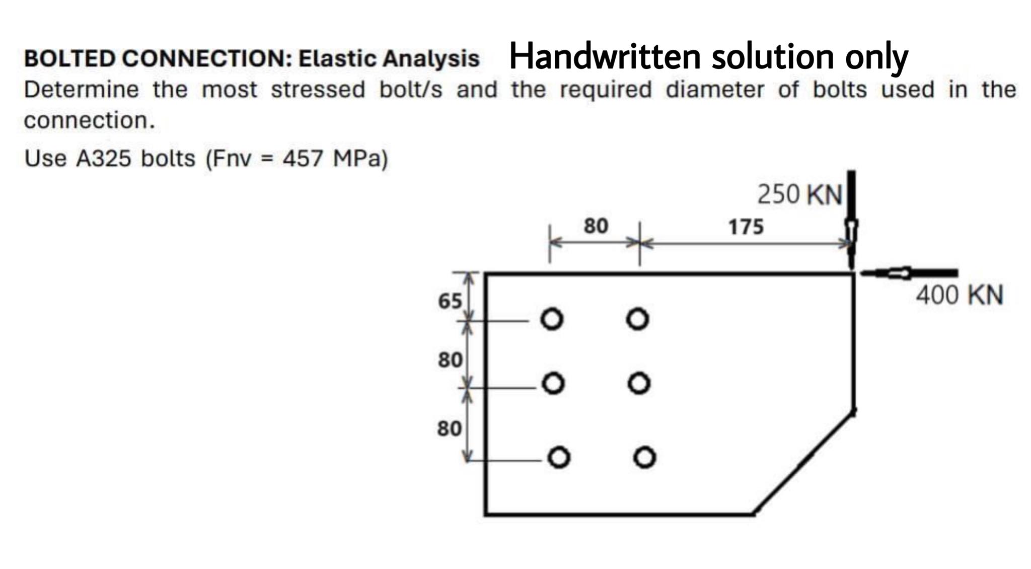 BOLTED CONNECTION: Elastic Analysis Handwritten
