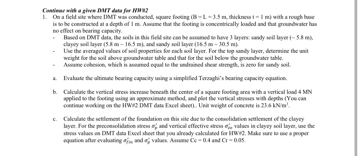 Continue with a given DMT data for HW# 2 On a