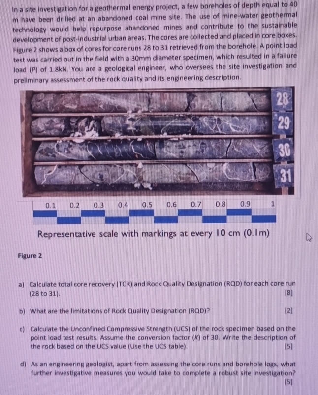 In a site investigation for a geothermal energy