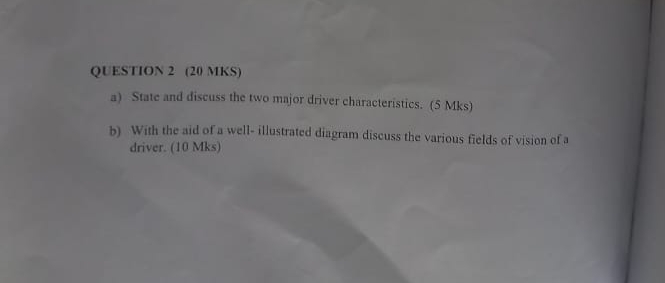 QUESTION 2 ( 2 0 MKS ) a ) State and discuss the