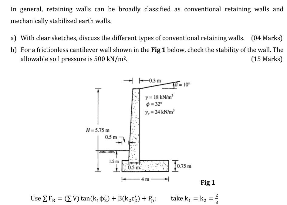 In general, retaining walls can be broadly