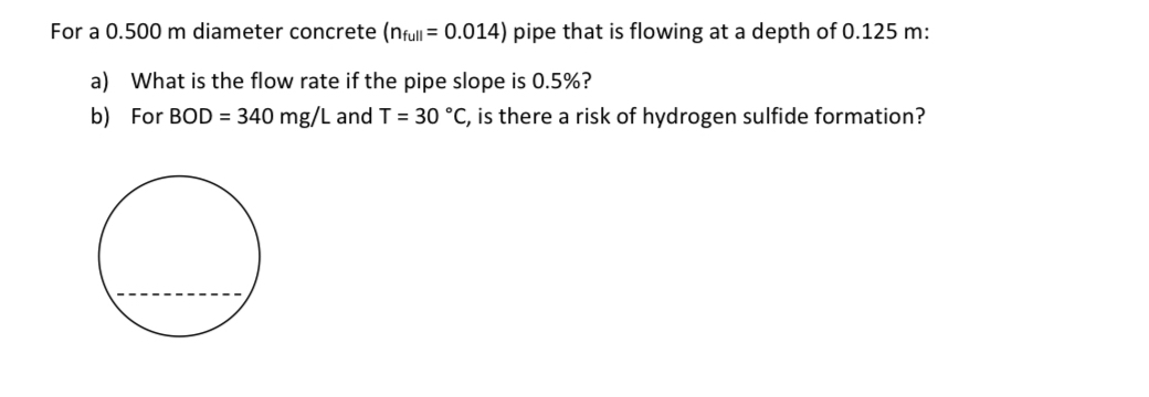 For a 0 . 5 0 0 m diameter concrete ) = ( 0 . 0 1