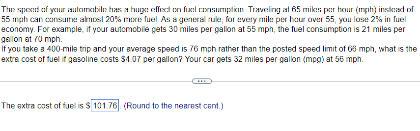 The speed of your automobile has a huge effect on