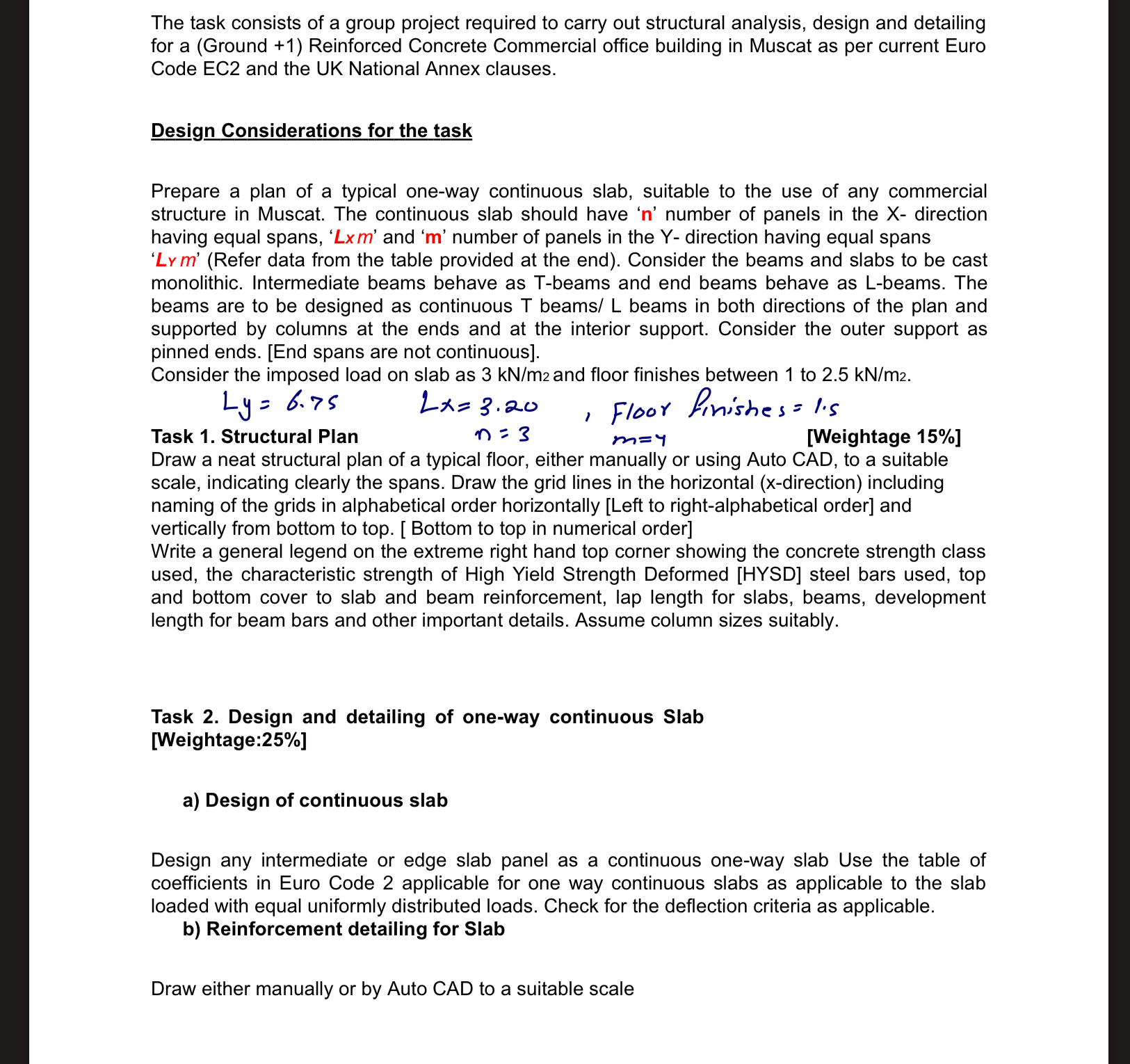 The task consists of a group project required to