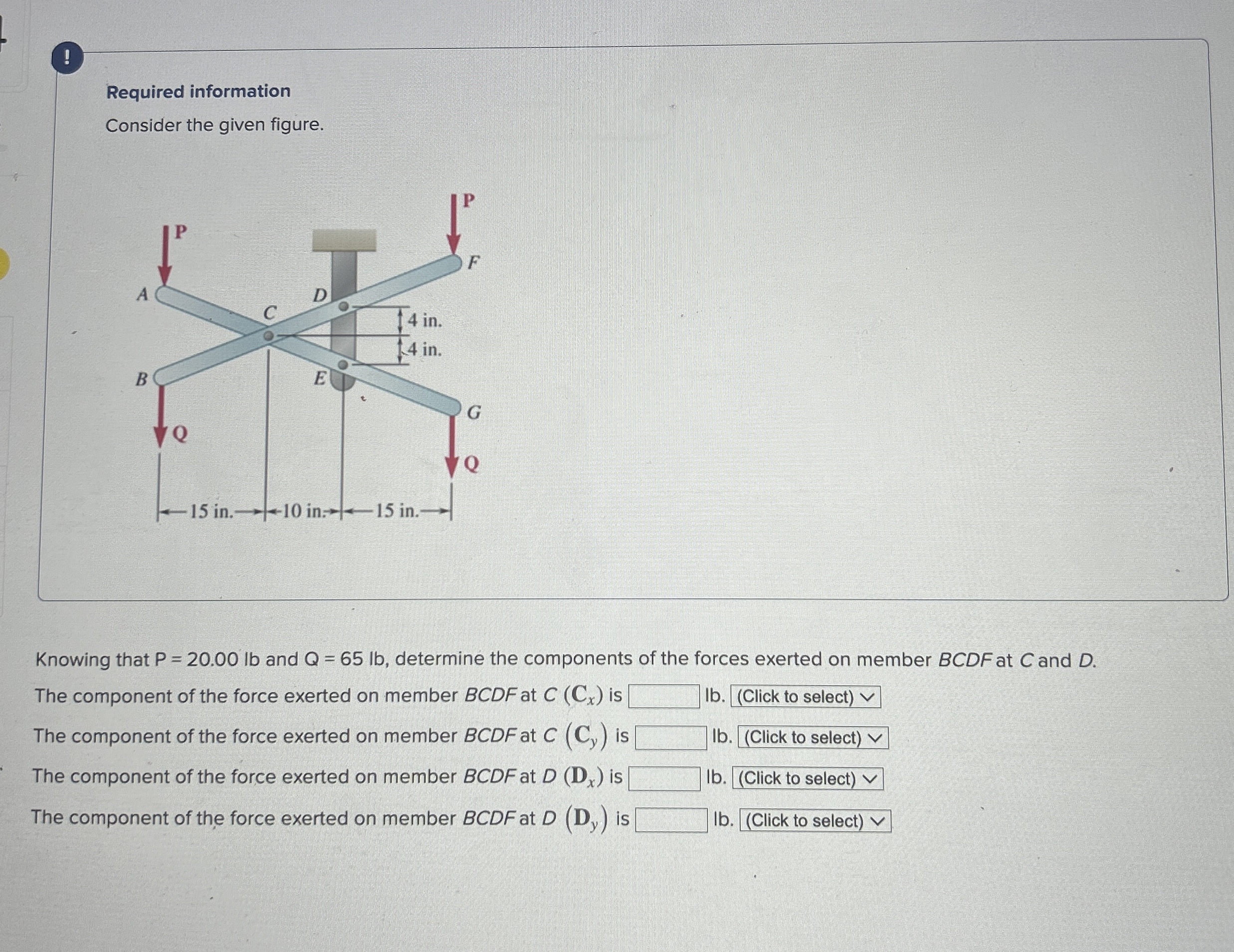 ! Required information Consider the given figure.