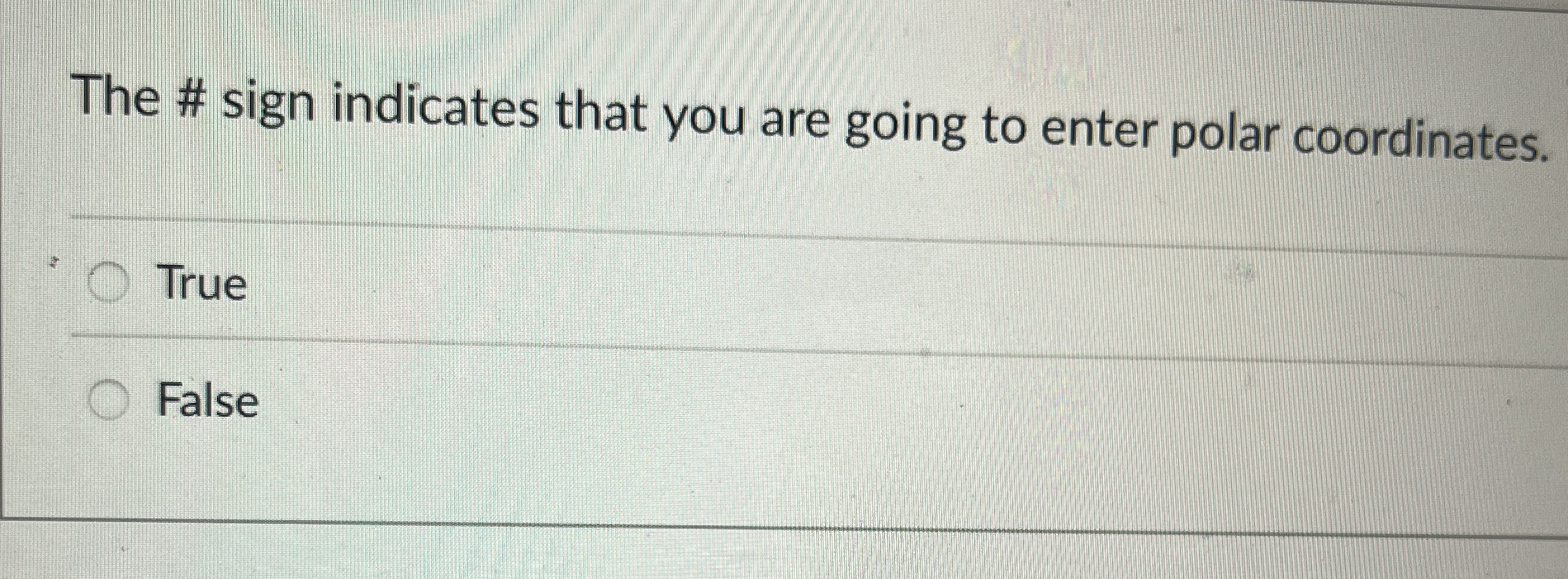 The # sign indicates that you are going to enter