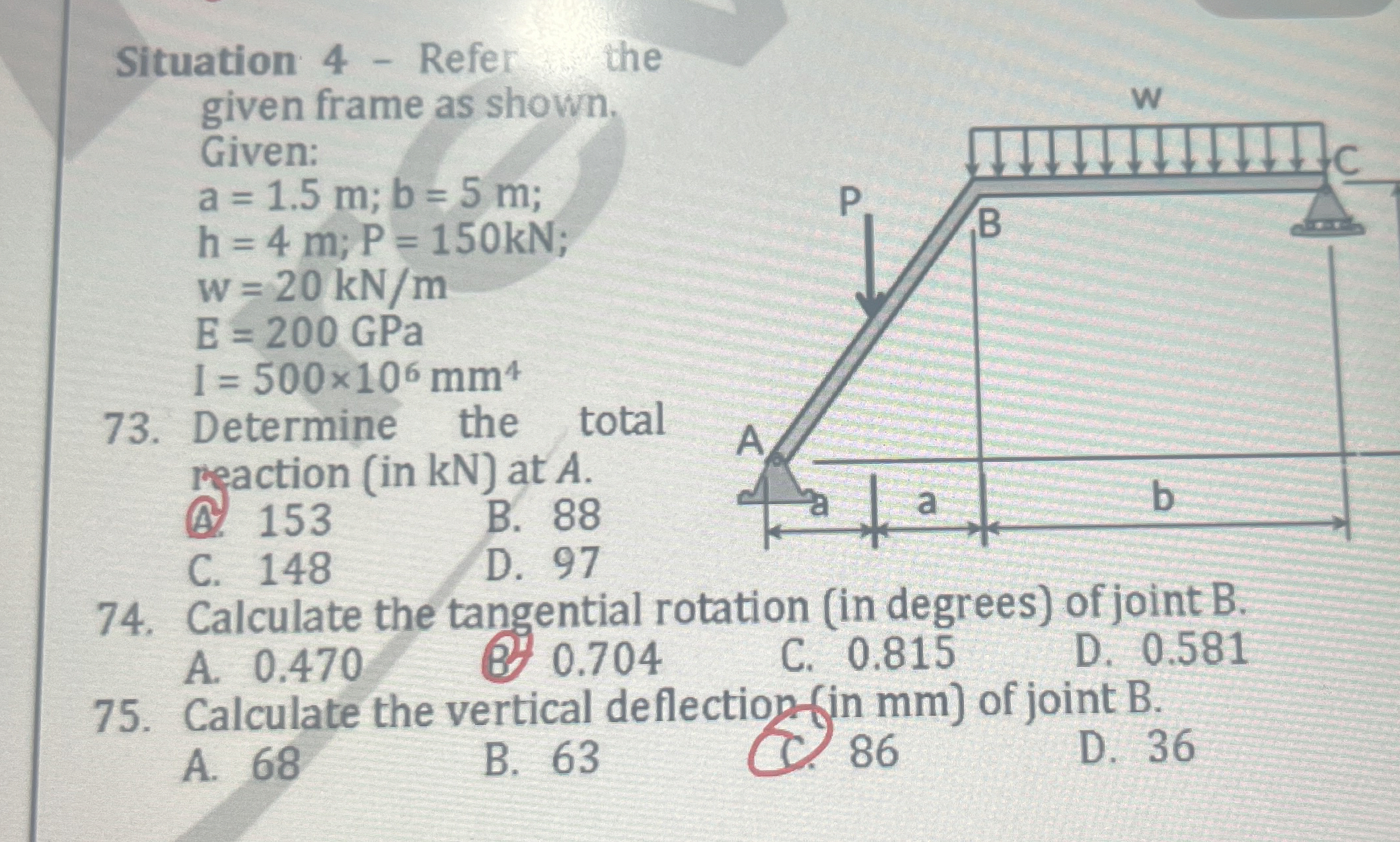 Situation 4 - Refer the given frame as shown.