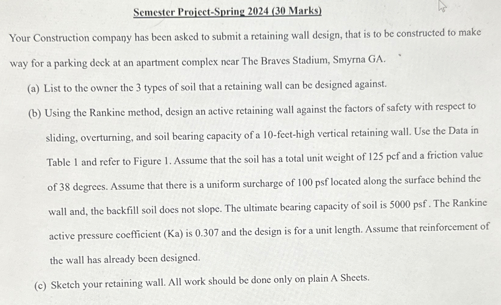 Semester Project - Spring 2 0 2 4 ( 3 0 Marks )