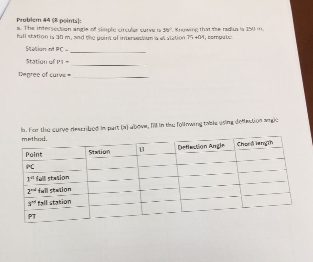Problem # 4 ( 8 points ) : a . The intersection