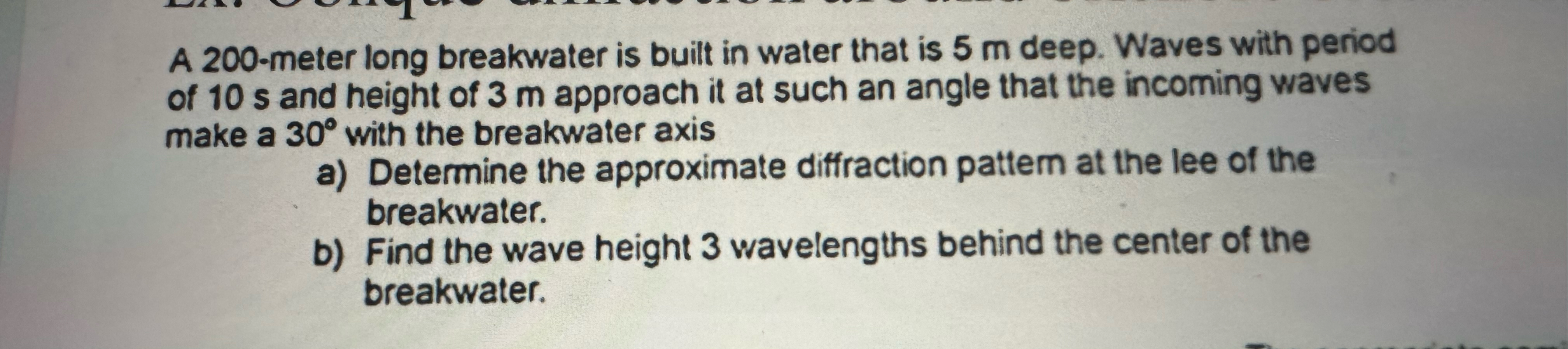 A 2 0 0 - meter long breakwater is built in water