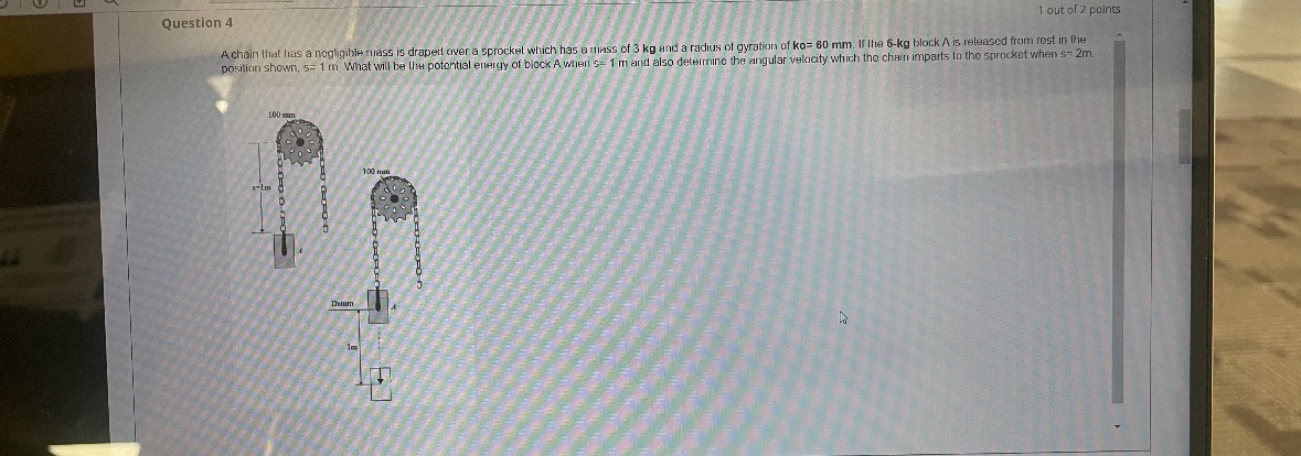 Question 4 1 out of 2 points A chain that has a