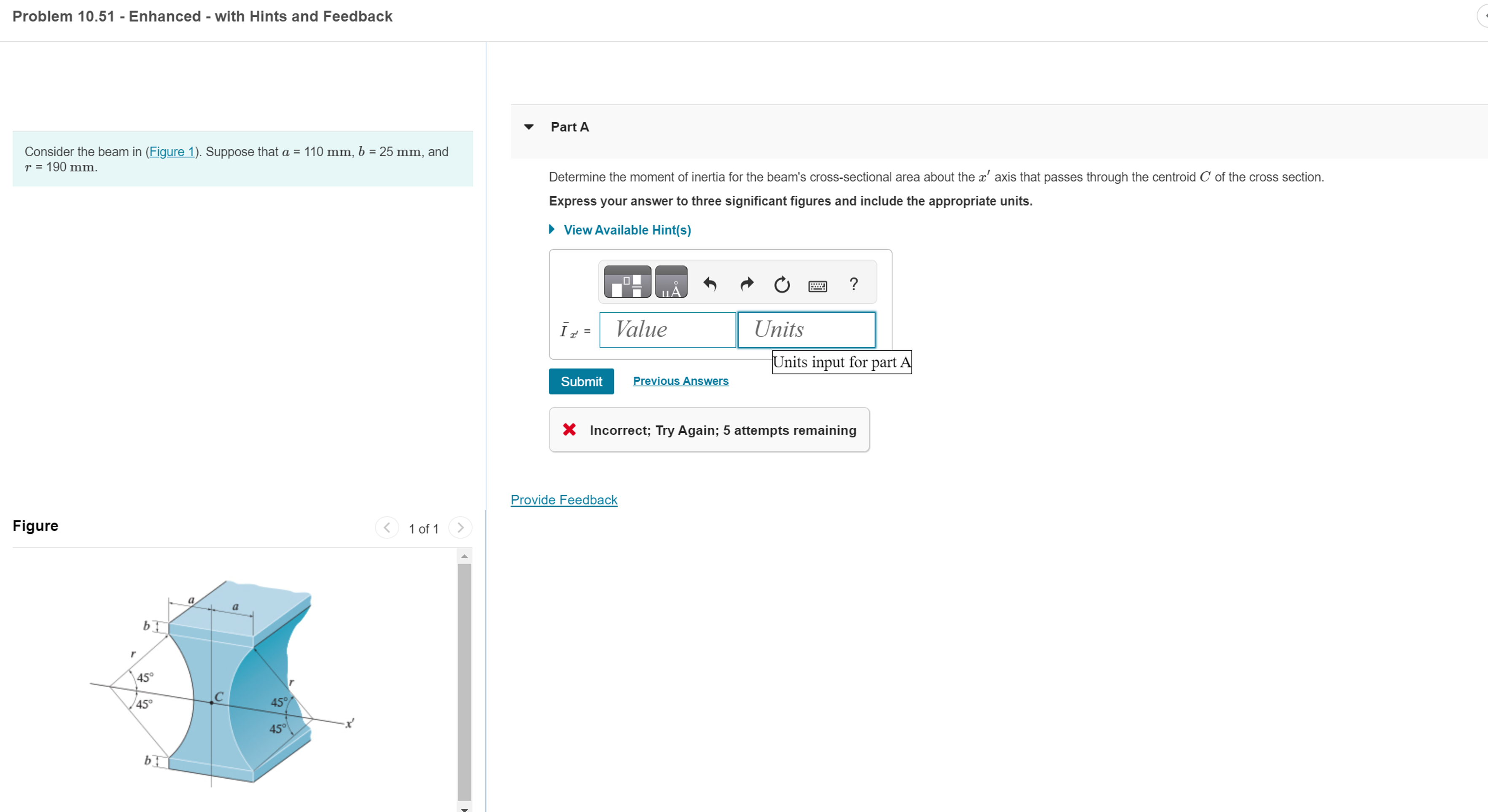 Consider the beam in ( Figure 1 ) . Suppose that