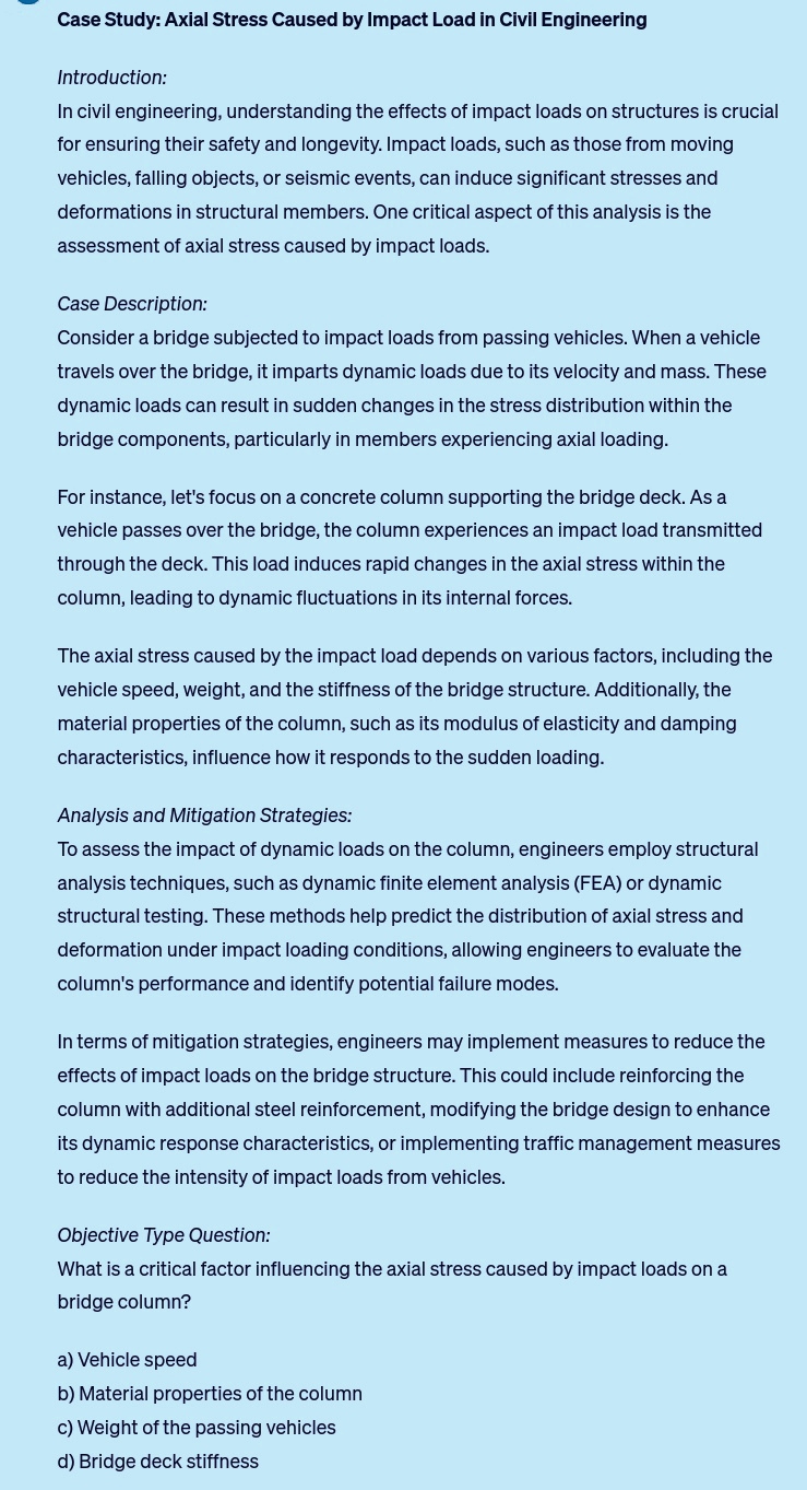 Case Study: Axial Stress Caused by Impact Load in