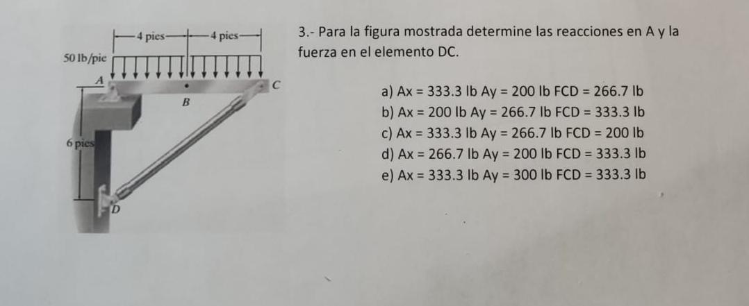 3 . - Para la figura mostrada determine las