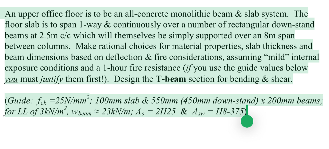 An upper office floor is to be an all - concrete