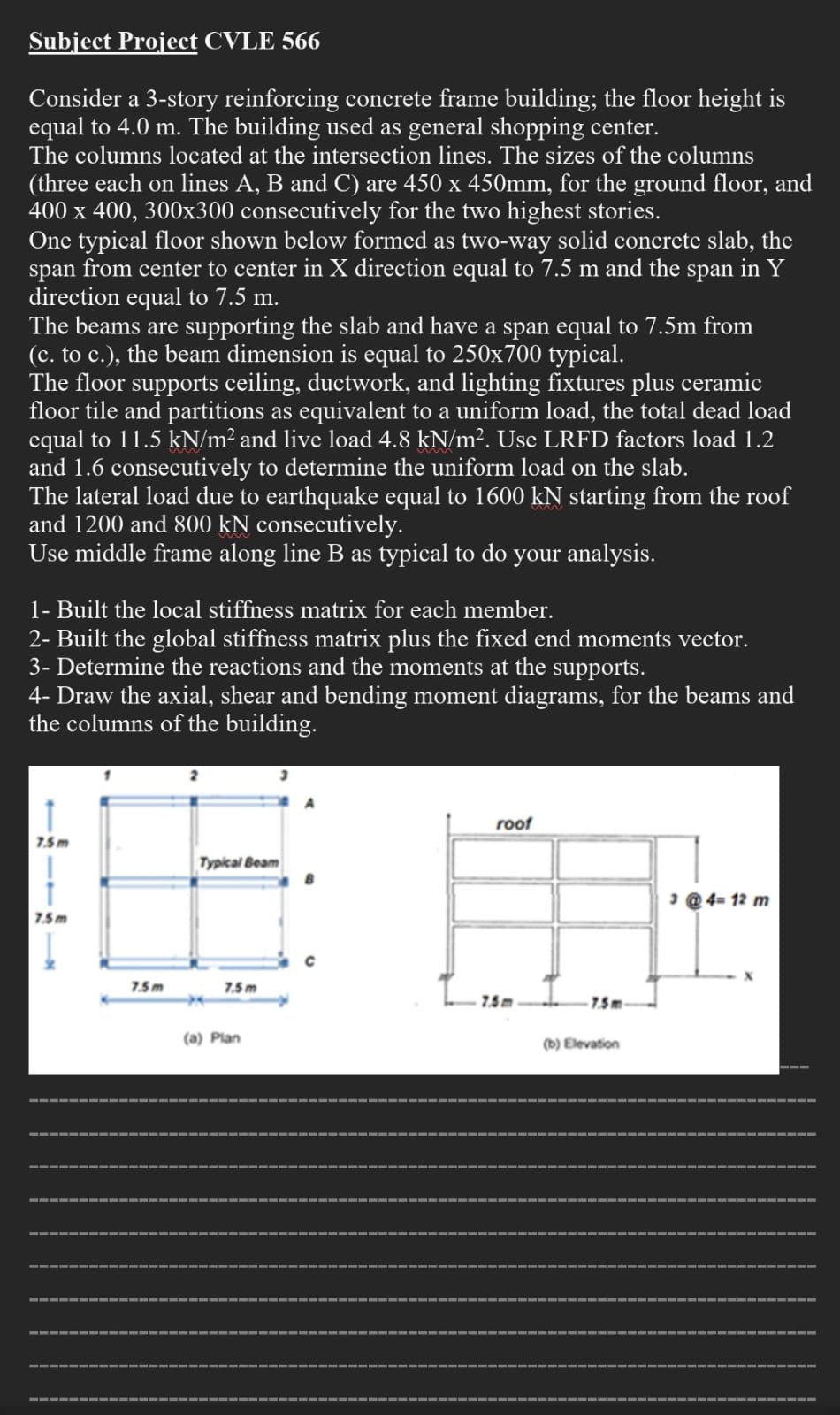 SOLVE THIS PROBLEM JUST FOR THE FIRST STORY I