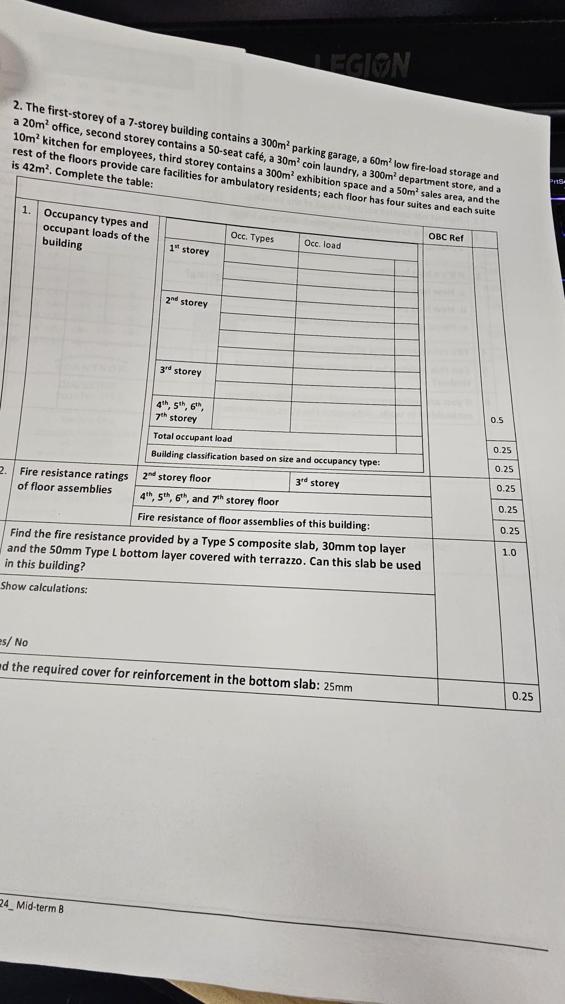 The first - storey of a 7 - storey building