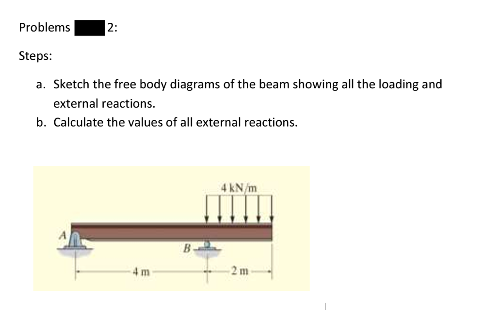 Problems 2 : Steps: a . Sketch the free body