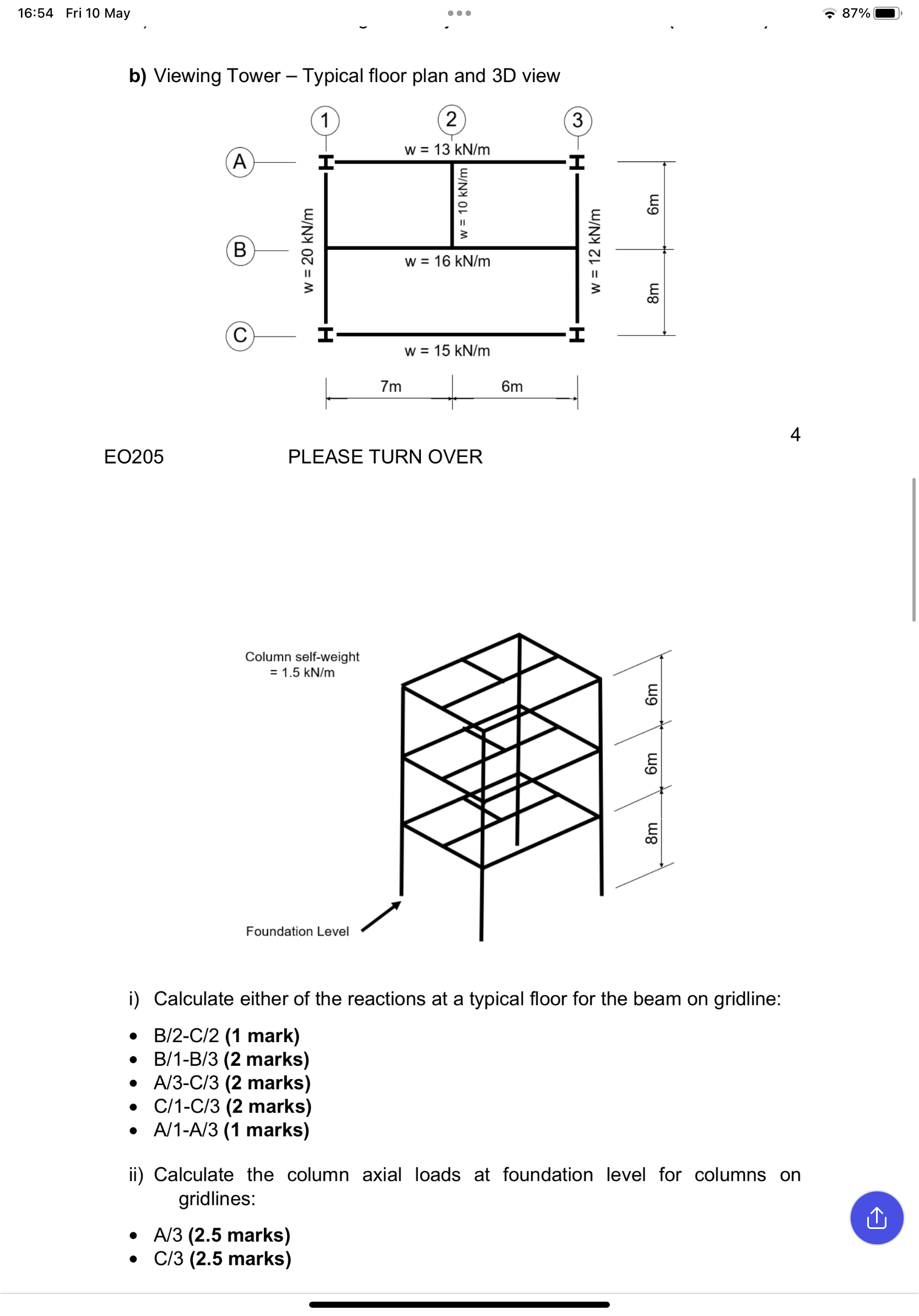 b ) Viewina Tower - Tvpical floor plan and 3 D
