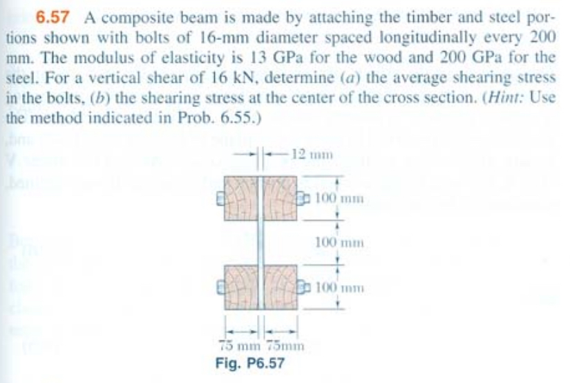 6 . 5 7 A composite beam is made by attaching the