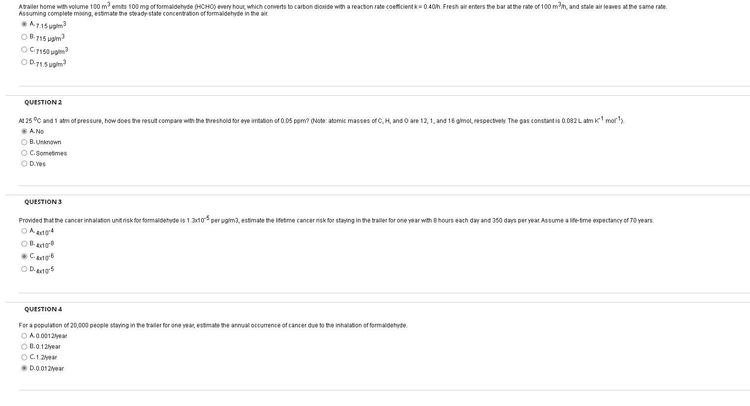 Assuming complete mixing, estimate the steady -