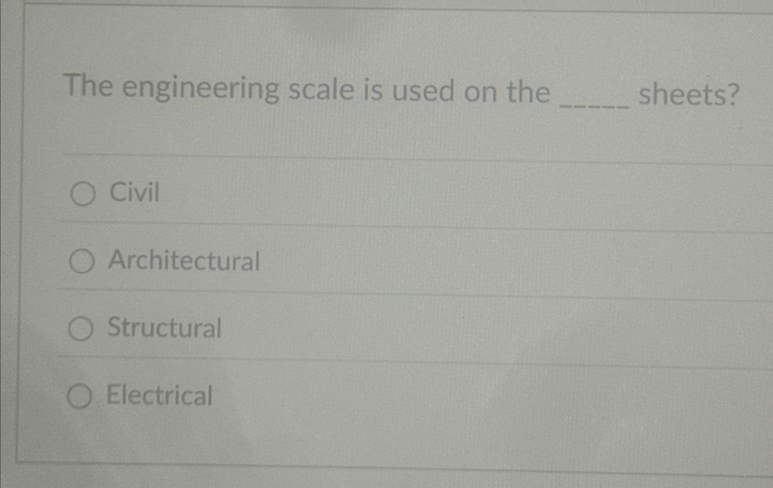 The engineering scale is used on the sheets?