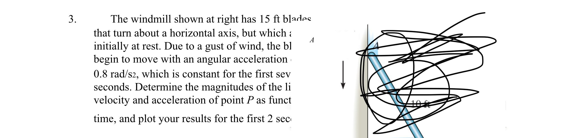 The windmill shown at right has 1 5 f t bladec