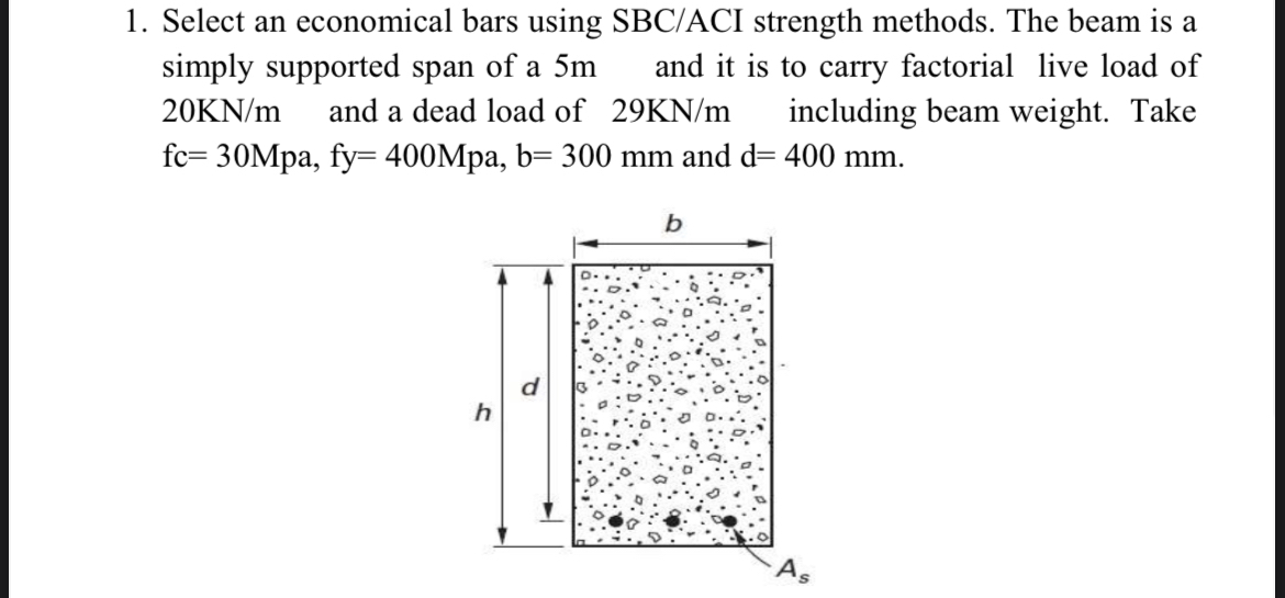 Select an economical bars using SBC / ACI