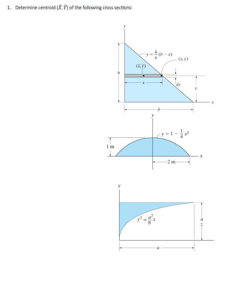 Determine centroid ( x , b a r ( Y ) ) of the